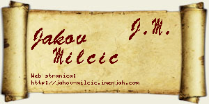Jakov Milčić vizit kartica